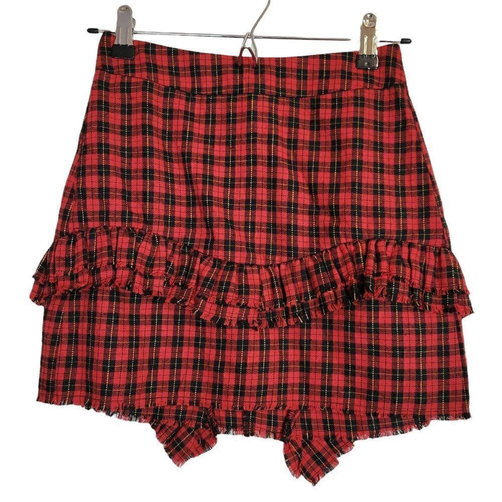 Seek The Label Mini Plaid Skirt (Size XS)